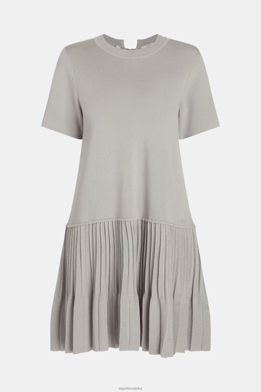 Esprit žene plisirana peplum haljina srednje siva haljine A48RT487