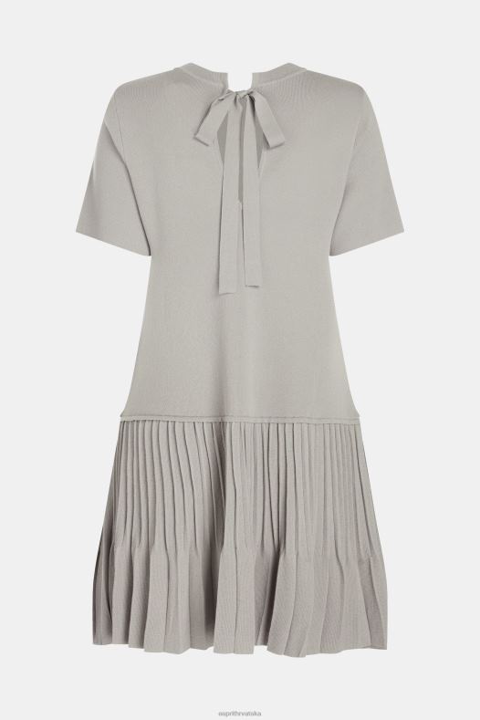 Esprit žene plisirana peplum haljina srednje siva haljine A48RT487