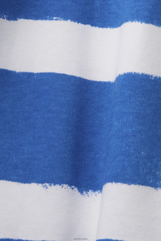 Esprit žene prugasta majica kratkih rukava bijela haljine A48RT182