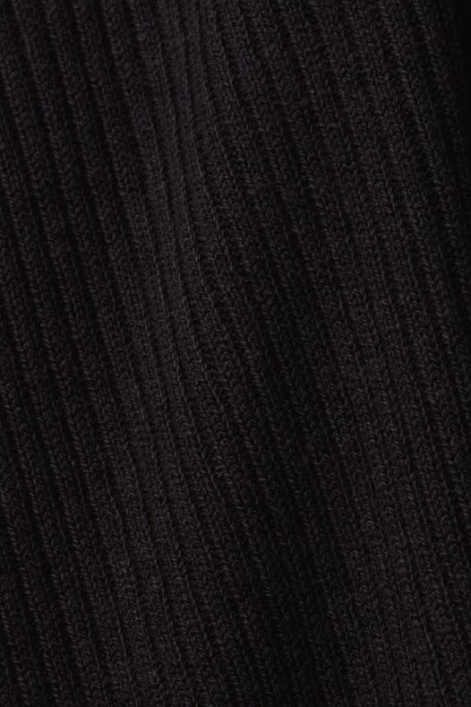 Esprit žene rebrasta pletena haljina, mješavina lana crno haljine A48RT113