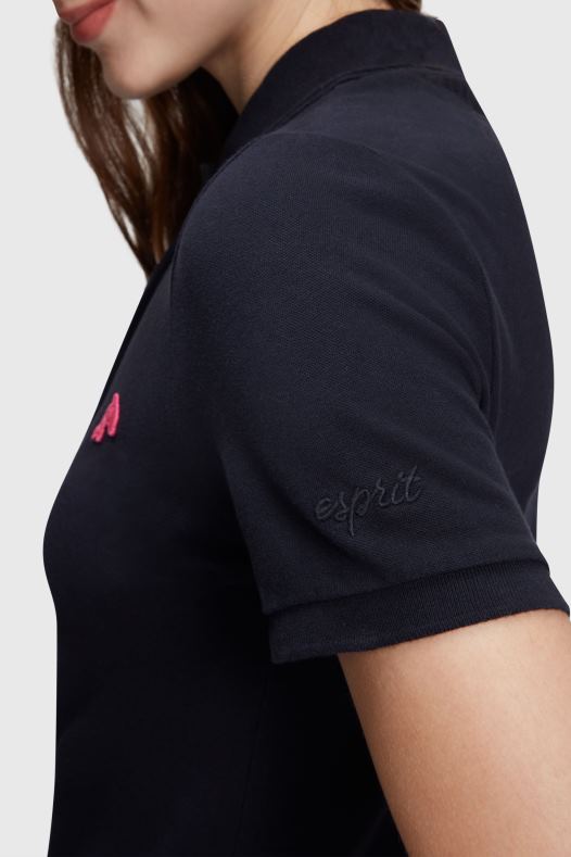 Esprit žene teniski klub delfin klasična polo haljina crno haljine A48RT504