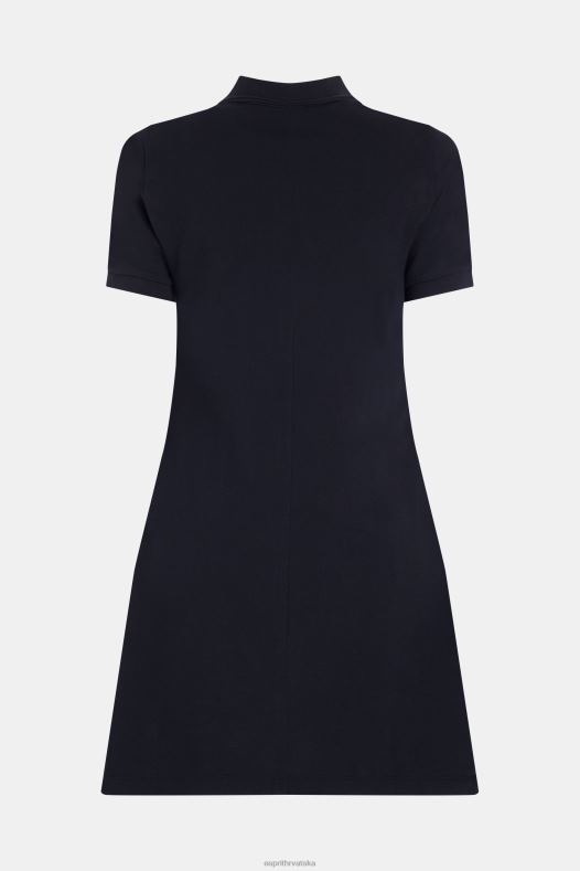 Esprit žene teniski klub delfin klasična polo haljina crno haljine A48RT504