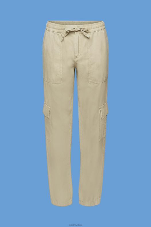 Esprit žene Cargo hlače od miješane tkanine s tencelom prašnjavo zelena hlače & hlače A48RT265