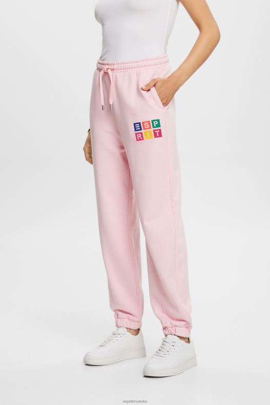 Esprit žene donji dio trenirke s logom, organski pamuk pastelno ružičasta hlače & hlače A48RT6