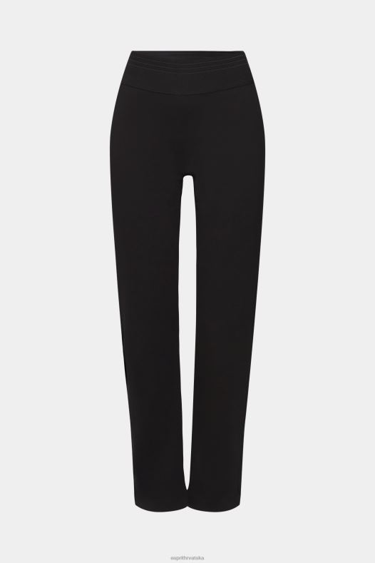 Esprit žene hlače s podijeljenim rubom i patentnim zatvaračem crno hlače & hlače A48RT248