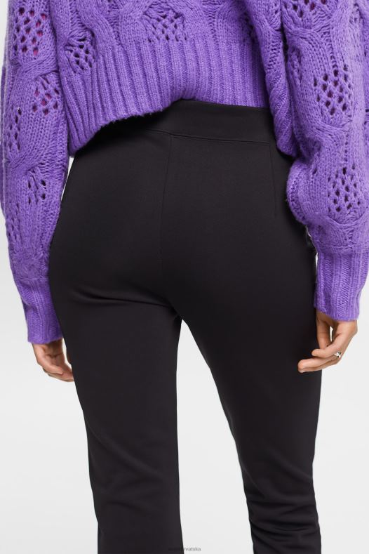 Esprit žene lepršave hlače crno hlače & hlače A48RT440