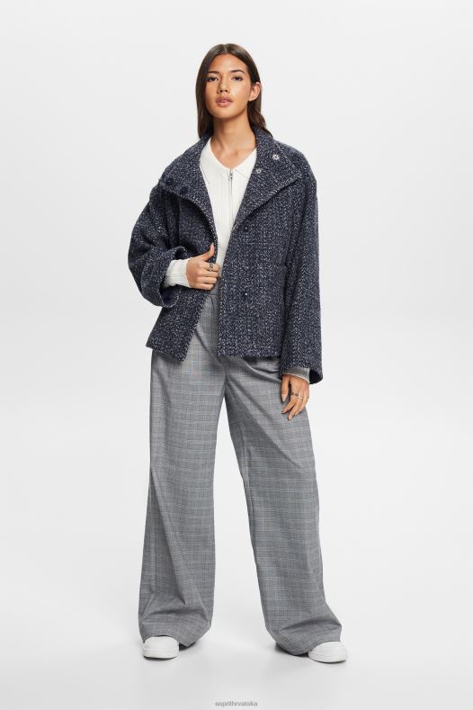 Esprit žene strukturirana tkana jakna mornarica jakne A48RT20