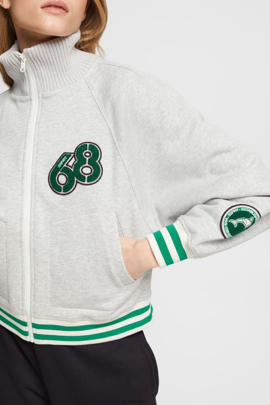 Esprit žene sveučilišna jakna Svijetlo siva jakne A48RT416