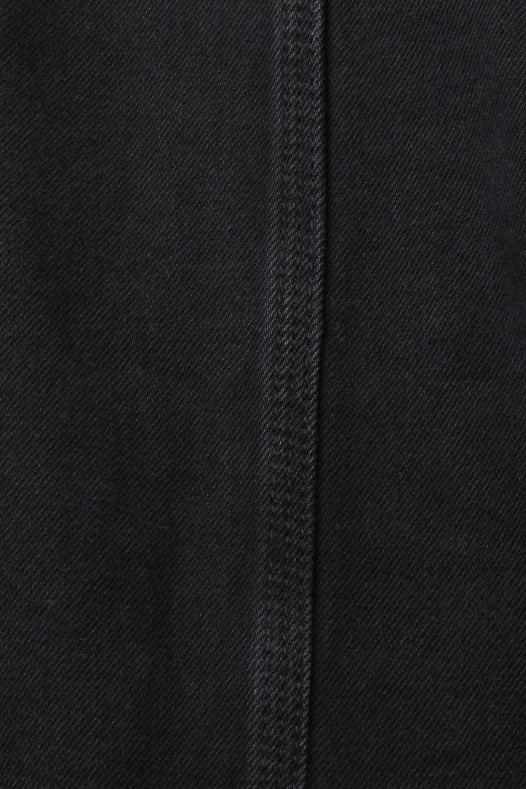 Esprit žene traper jakna bez ovratnika s vezicama crno srednje pranje jakne A48RT297