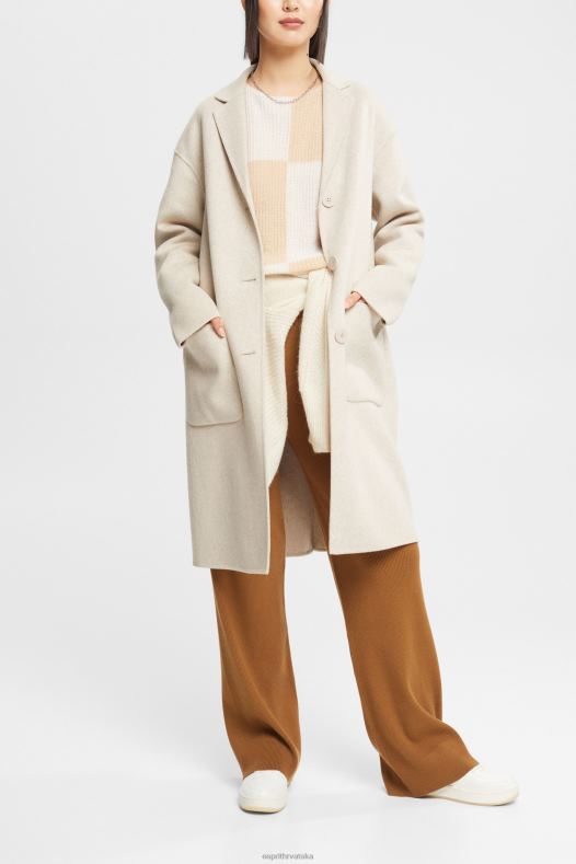 Esprit žene kaput od mješavine vune krem bež Kaputi A48RT561