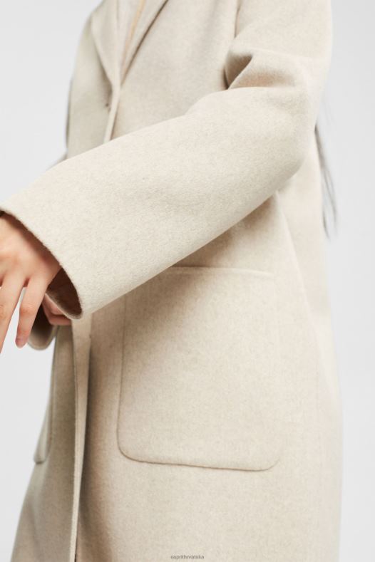 Esprit žene kaput od mješavine vune krem bež Kaputi A48RT561