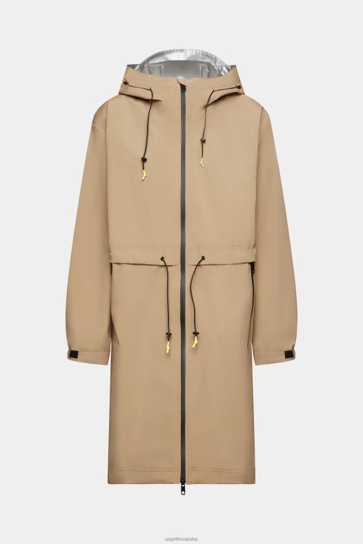 Esprit žene kišni kaput s kapuljačom na vezicu deva Kaputi A48RT306