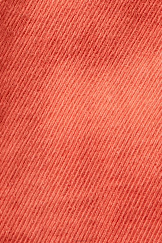 Esprit žene kratke traper hlače s visokim strukom na vezanje koraljno narančasta kratke hlače A48RT58