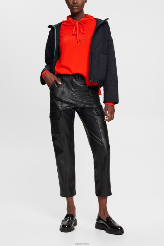 Esprit žene hoodie s printom logotipa Crvena majice i majice s kapuljačom A48RT559