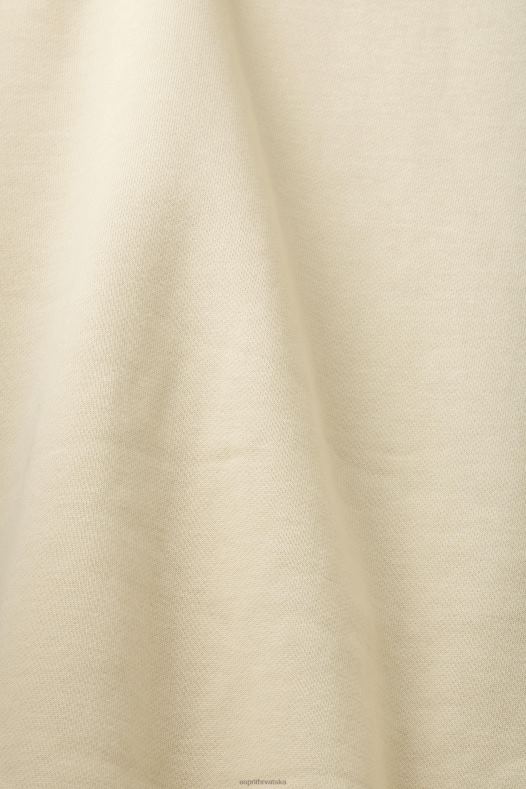 Esprit žene hoodie s printom logotipa bež majice i majice s kapuljačom A48RT169