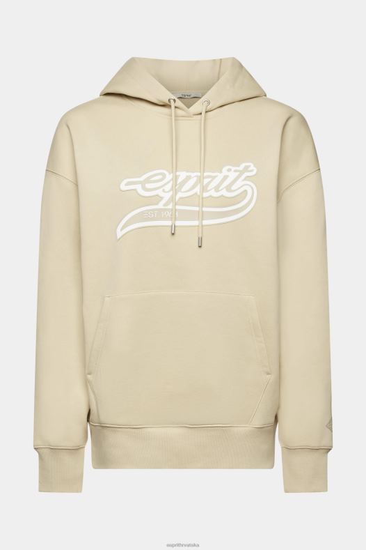 Esprit žene hoodie s printom logotipa bež majice i majice s kapuljačom A48RT169