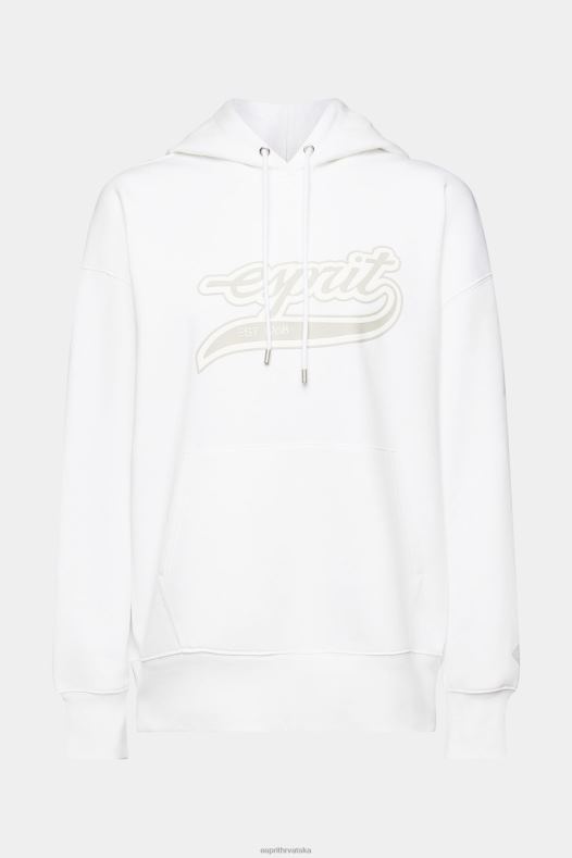 Esprit žene hoodie s printom logotipa bijela majice i majice s kapuljačom A48RT168