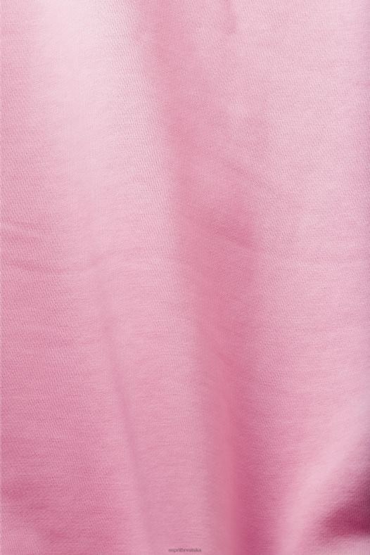 Esprit žene hoodie s printom logotipa ružičasta majice i majice s kapuljačom A48RT172