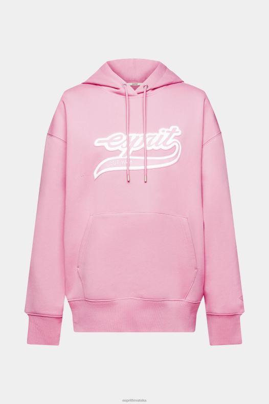 Esprit žene hoodie s printom logotipa ružičasta majice i majice s kapuljačom A48RT172