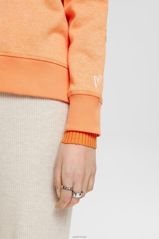 Esprit žene hoodie sa srcem zlatno narančasta majice i majice s kapuljačom A48RT353