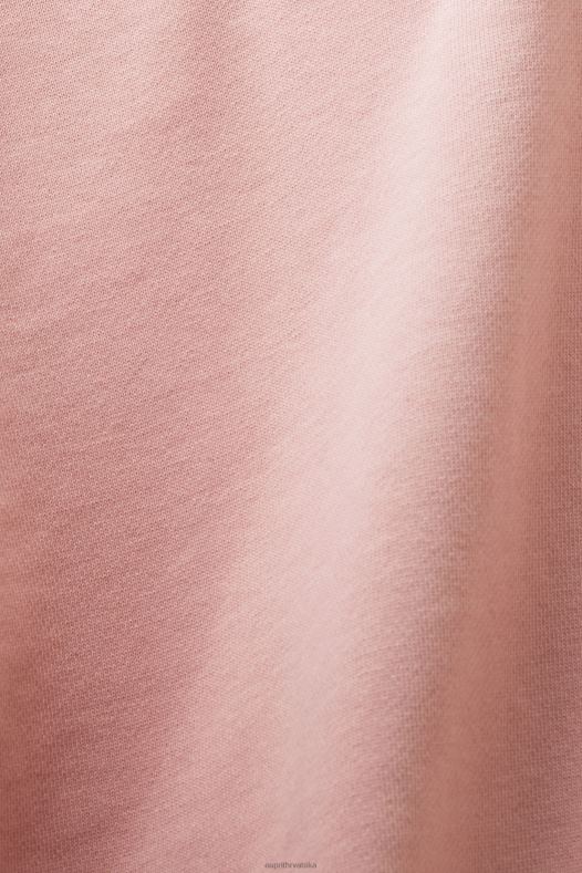 Esprit žene majica s izvezenim logom, organski pamuk stara ružičasta majice i majice s kapuljačom A48RT9