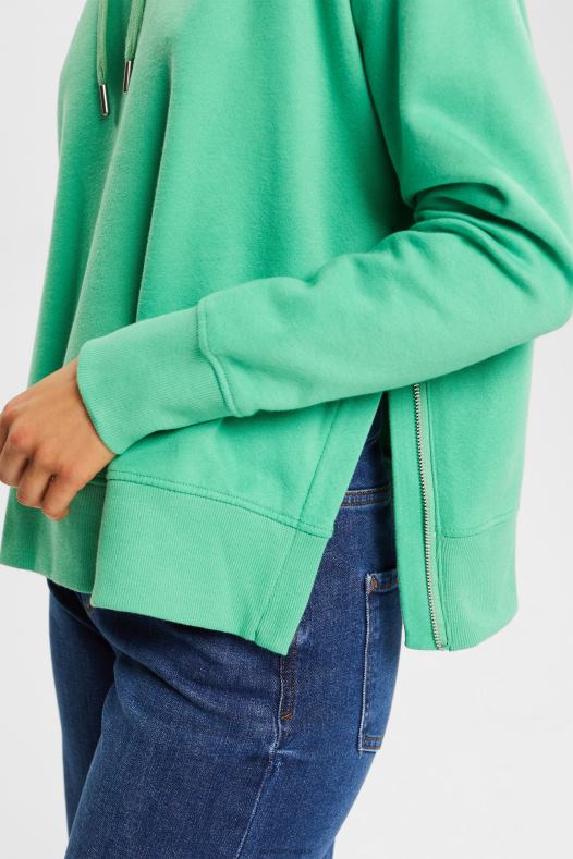 Esprit žene majica s kapuljačom zelena majice i majice s kapuljačom A48RT510