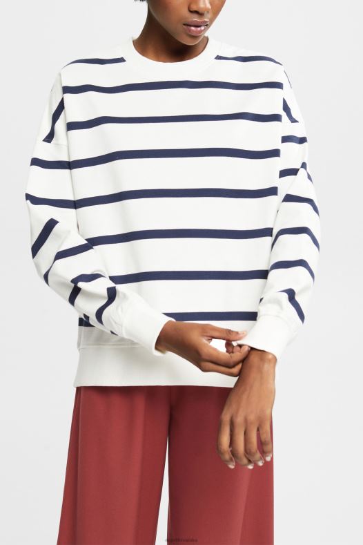 Esprit žene majica s otisnutim C-izrezom prljavo bijelo majice i majice s kapuljačom A48RT347