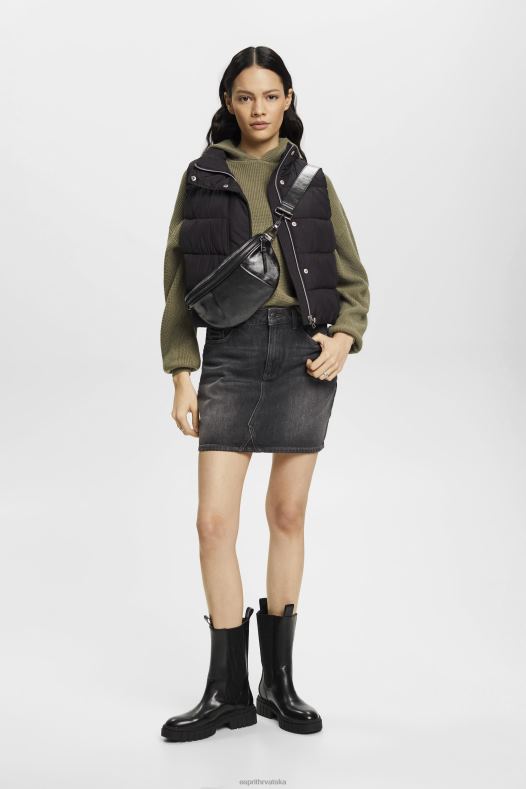 Esprit žene pletena majica s kapuljačom svijetli kaki majice i majice s kapuljačom A48RT244