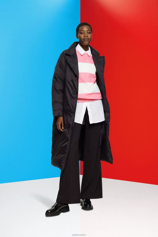 Esprit žene prugasta majica ružičasta majice i majice s kapuljačom A48RT402