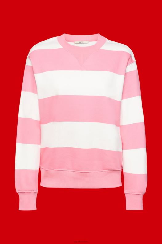 Esprit žene prugasta majica ružičasta majice i majice s kapuljačom A48RT402