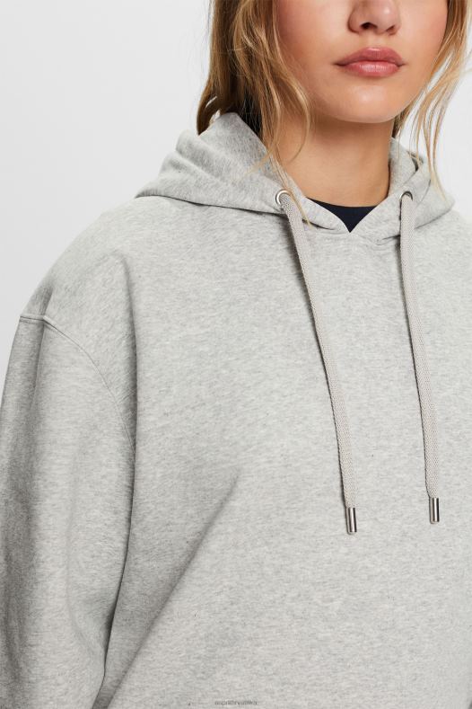 Esprit žene reciklirano: prevelika majica s kapuljačom Svijetlo siva majice i majice s kapuljačom A48RT30