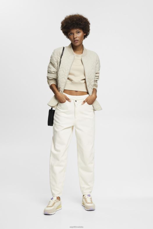 Esprit žene skraćena trenirka svijetlo taupe majice i majice s kapuljačom A48RT154