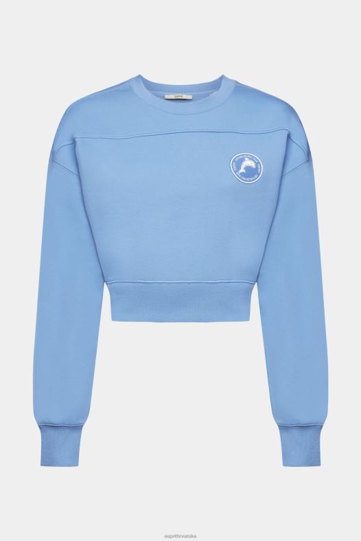 Esprit žene skraćena trenirka svijetloplava boja lavande majice i majice s kapuljačom A48RT156