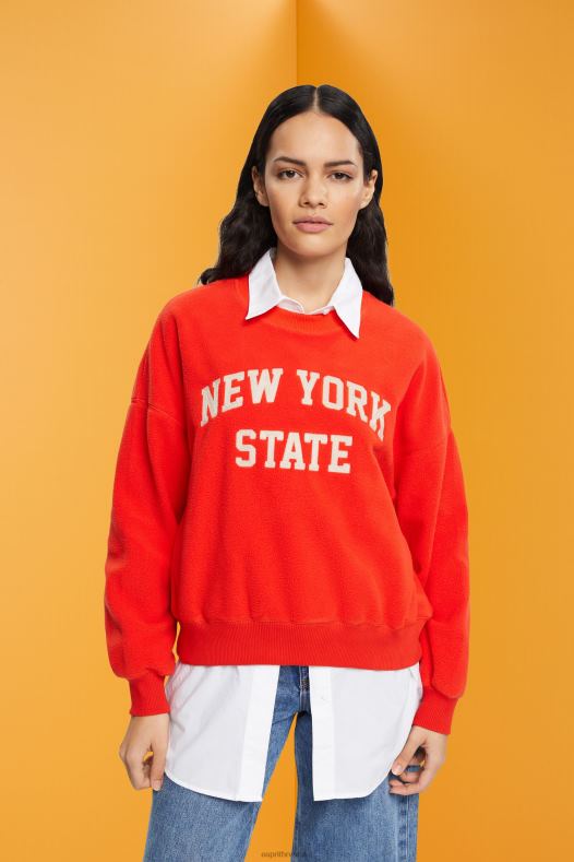Esprit žene teddy borg pulover sveučilišni sweatshirt Crvena majice i majice s kapuljačom A48RT323