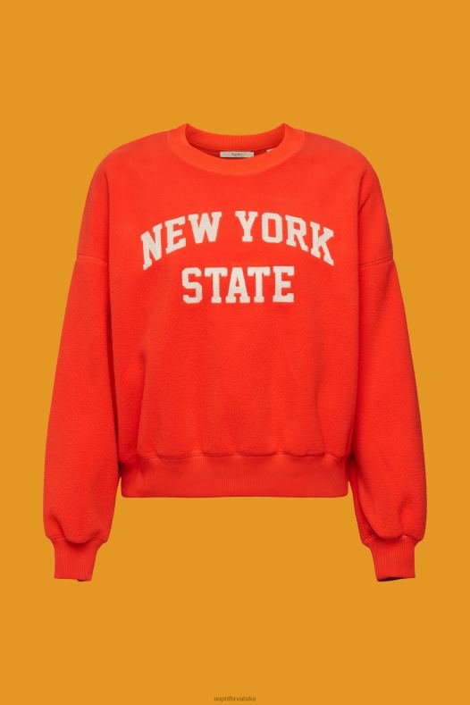 Esprit žene teddy borg pulover sveučilišni sweatshirt Crvena majice i majice s kapuljačom A48RT323