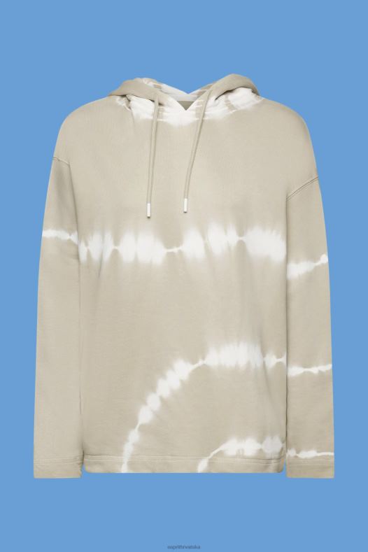 Esprit žene tie dye majica s kapuljačom prašnjavo zelena majice i majice s kapuljačom A48RT296