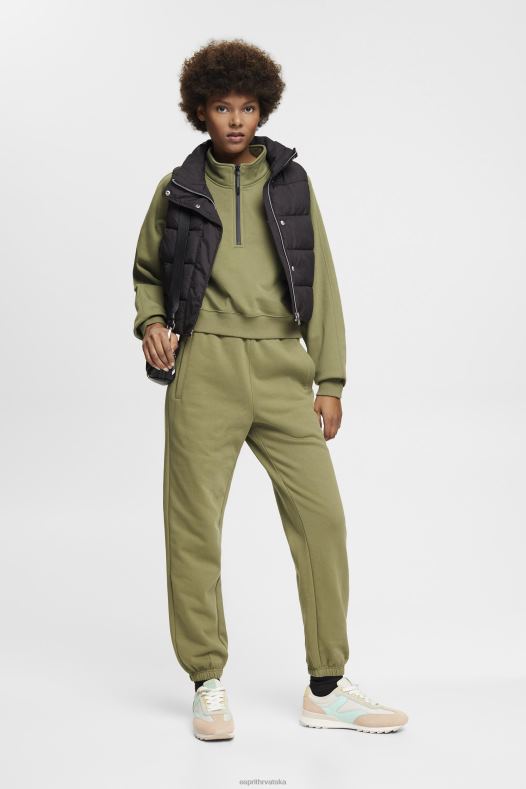 Esprit žene trenirka s poluzatvaračem maslina majice i majice s kapuljačom A48RT161