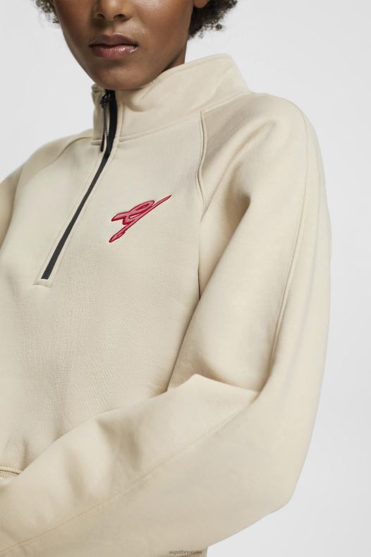 Esprit žene trenirka s poluzatvaračem svijetlo taupe majice i majice s kapuljačom A48RT160