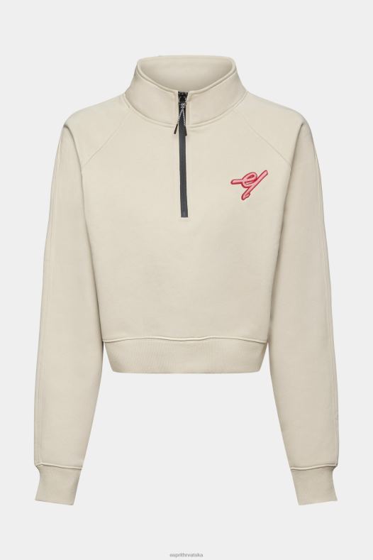 Esprit žene trenirka s poluzatvaračem svijetlo taupe majice i majice s kapuljačom A48RT160
