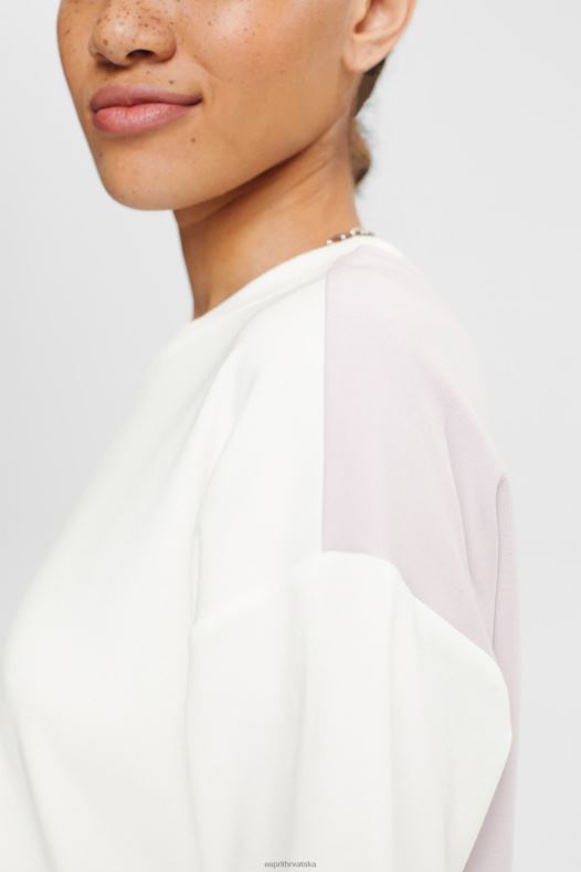 Esprit žene dvobojna majica prljavo bijelo majice kratkih rukava A48RT393