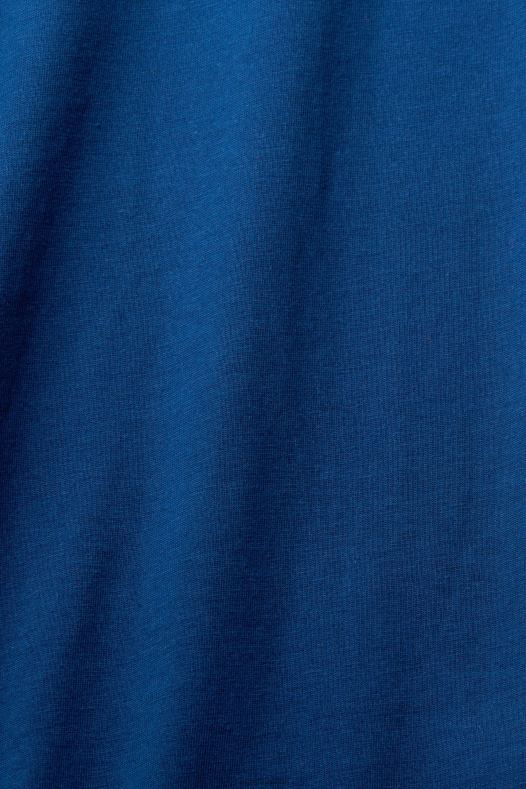 Esprit žene majica dugih rukava s logom petrolej plava majice kratkih rukava A48RT462