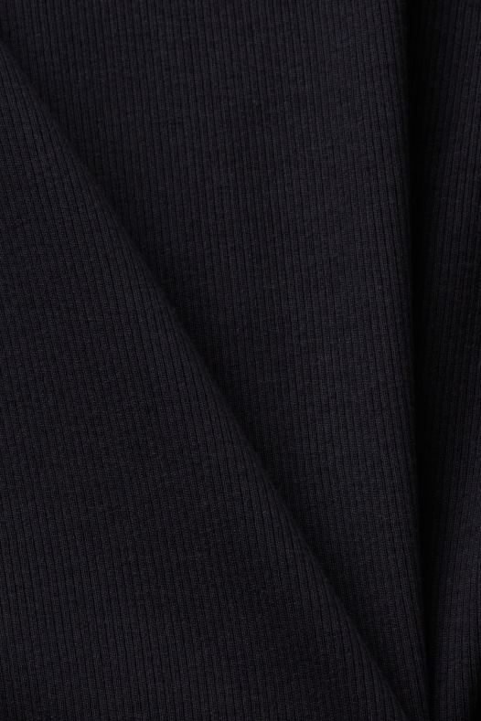 Esprit žene majica od rebrastog žerseja crno majice kratkih rukava A48RT1