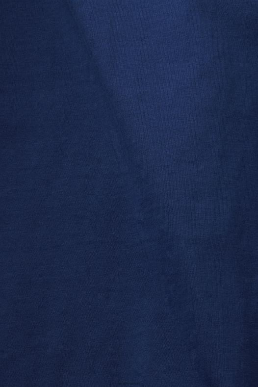 Esprit žene pamučna majica s izvezenim logom tinta majice kratkih rukava A48RT150