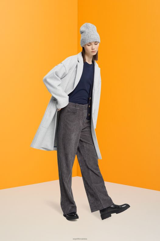 Esprit žene pamučna majica s okruglim izrezom mornarica majice kratkih rukava A48RT459