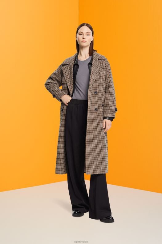 Esprit žene pamučna majica s okruglim izrezom srednje siva majice kratkih rukava A48RT455