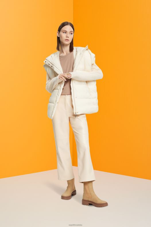 Esprit žene pamučna majica s okruglim izrezom tupe majice kratkih rukava A48RT457