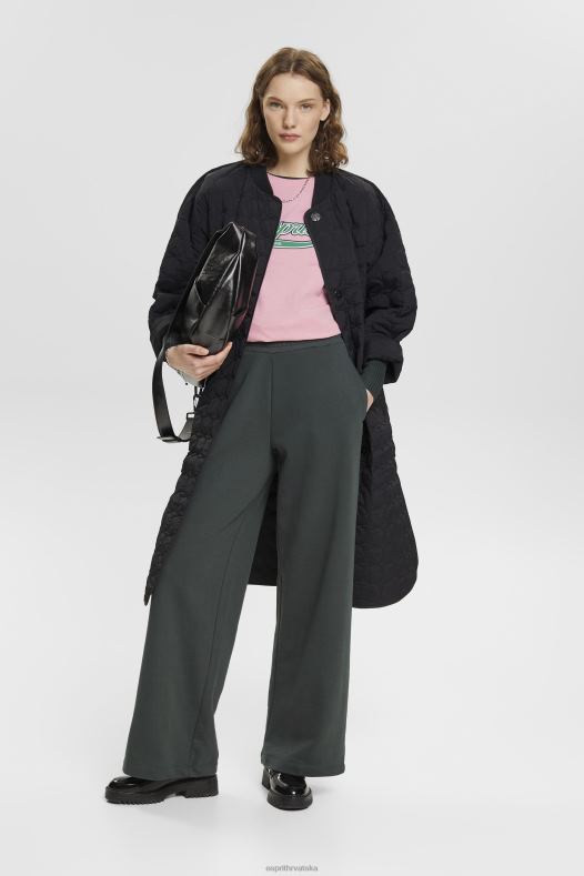 Esprit žene pamučna majica s otisnutim logom ružičasta majice kratkih rukava A48RT146