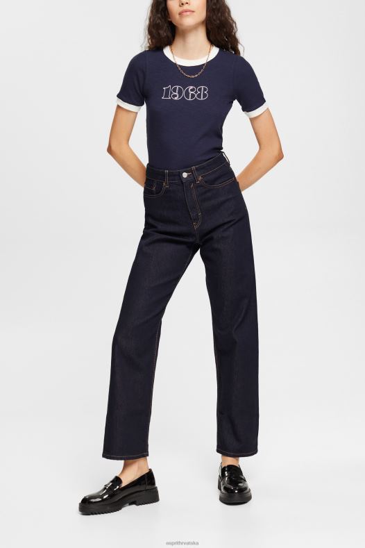 Esprit žene print majica mornarica majice kratkih rukava A48RT543