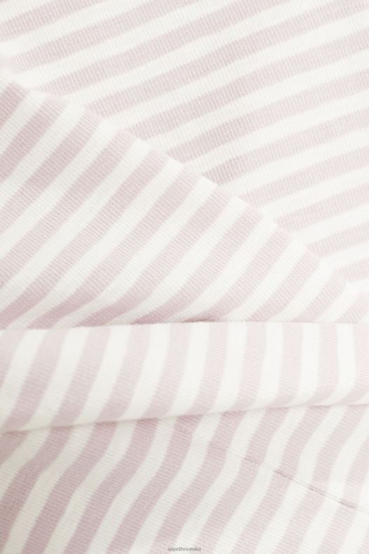 Esprit žene prugasta majica s logom lavanda majice kratkih rukava A48RT538