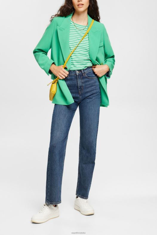 Esprit žene prugasta majica zelena majice kratkih rukava A48RT373